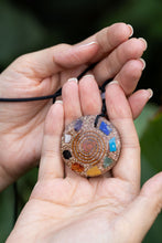 Load image into Gallery viewer, Yin-Yang Orgonite Mixed Chakra Pendant
