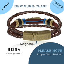Load image into Gallery viewer, Feather Eagle Wing Leather Combo Bracelets

