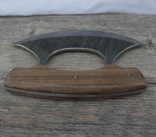Load image into Gallery viewer, Damascus Steel Custom Inupiat Ulu Knife - Walnut Handle
