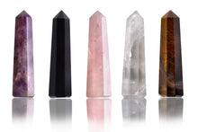 Load image into Gallery viewer, Ezina Meditation Collection Set of 5 Five Crystal Wands Sticks for Meditation, Relaxation and Health Benefits

