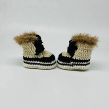Load image into Gallery viewer, Baby Hand Knit Booties Baby Sorel Joan of Arctic- Tan-Brown
